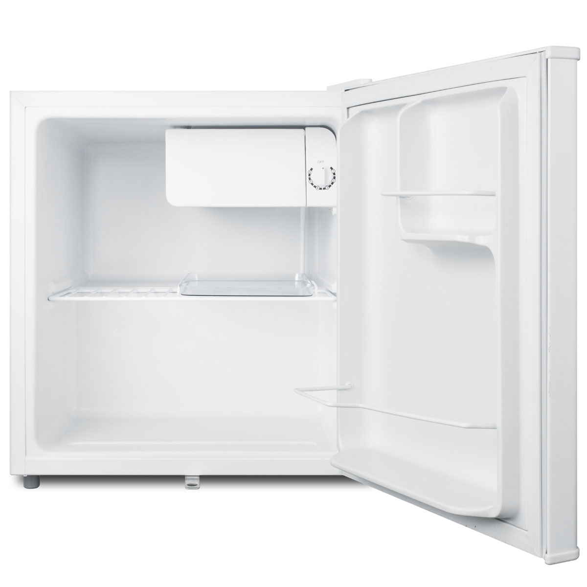 Compact refrigerator-freezer with front-mounted lock for general purpose use; replaces S19L